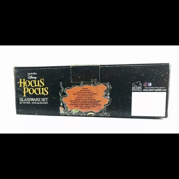Disney Hocus Pocus Set Of 4 Shot Glass 1.5 Oz - Picture 4 of 4